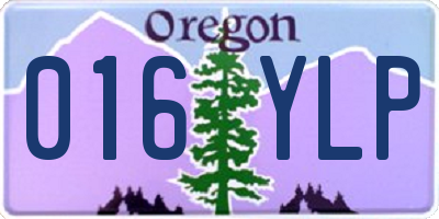 OR license plate 016YLP