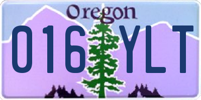OR license plate 016YLT