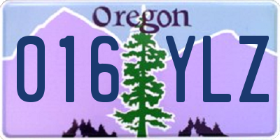 OR license plate 016YLZ