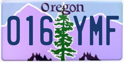 OR license plate 016YMF