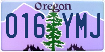 OR license plate 016YMJ