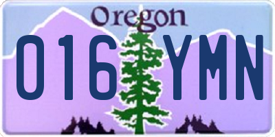 OR license plate 016YMN