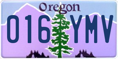 OR license plate 016YMV