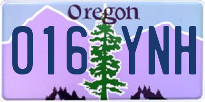 OR license plate 016YNH