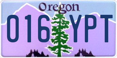OR license plate 016YPT