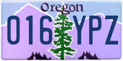 OR license plate 016YPZ