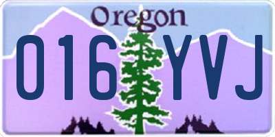 OR license plate 016YVJ