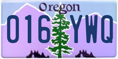 OR license plate 016YWQ