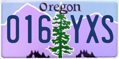 OR license plate 016YXS
