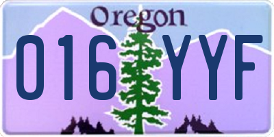 OR license plate 016YYF
