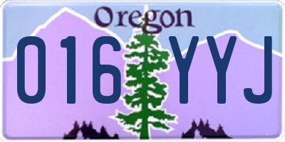 OR license plate 016YYJ
