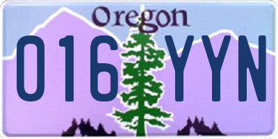 OR license plate 016YYN
