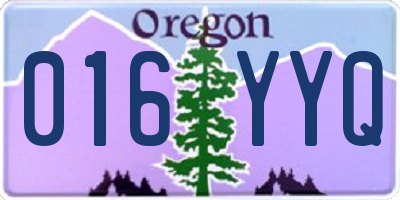OR license plate 016YYQ