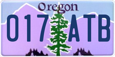OR license plate 017ATB