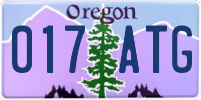 OR license plate 017ATG