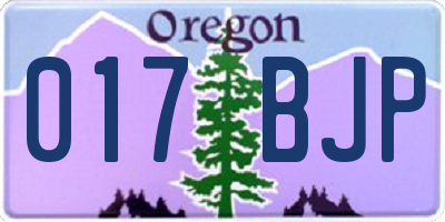 OR license plate 017BJP
