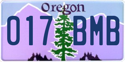 OR license plate 017BMB