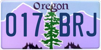 OR license plate 017BRJ
