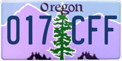 OR license plate 017CFF