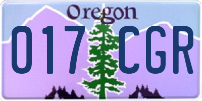 OR license plate 017CGR