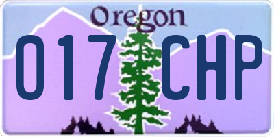 OR license plate 017CHP