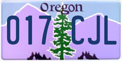 OR license plate 017CJL