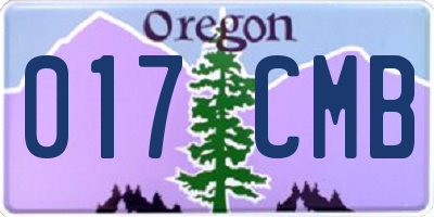 OR license plate 017CMB