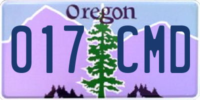 OR license plate 017CMD