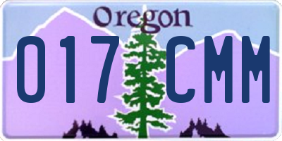 OR license plate 017CMM