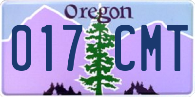 OR license plate 017CMT