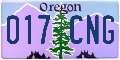 OR license plate 017CNG