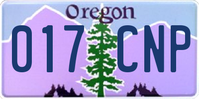 OR license plate 017CNP