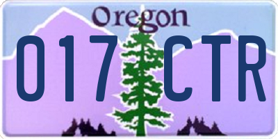 OR license plate 017CTR