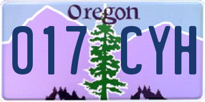 OR license plate 017CYH