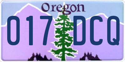 OR license plate 017DCQ