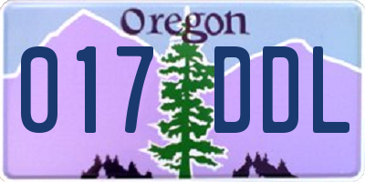 OR license plate 017DDL