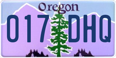 OR license plate 017DHQ