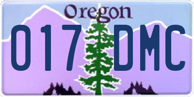 OR license plate 017DMC