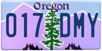 OR license plate 017DMY