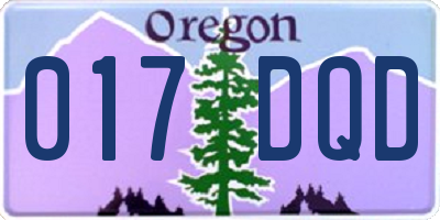 OR license plate 017DQD