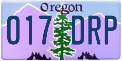 OR license plate 017DRP