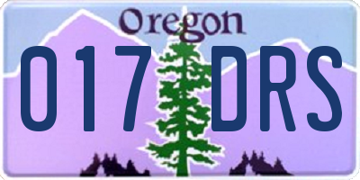 OR license plate 017DRS