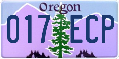 OR license plate 017ECP