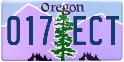 OR license plate 017ECT