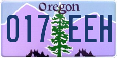 OR license plate 017EEH
