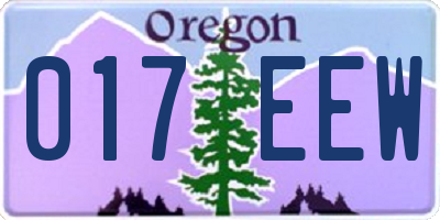 OR license plate 017EEW