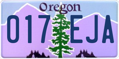OR license plate 017EJA