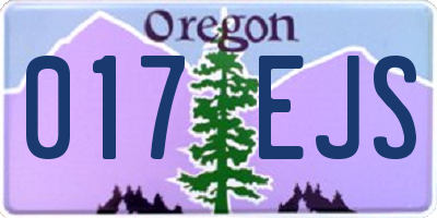 OR license plate 017EJS