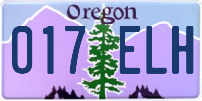 OR license plate 017ELH