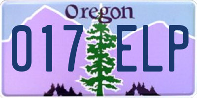 OR license plate 017ELP
